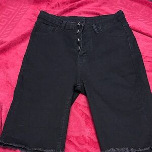 SHEIN  Black denim shorts